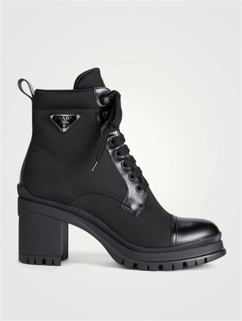 prada beige combat boots|nylon prada boots women.